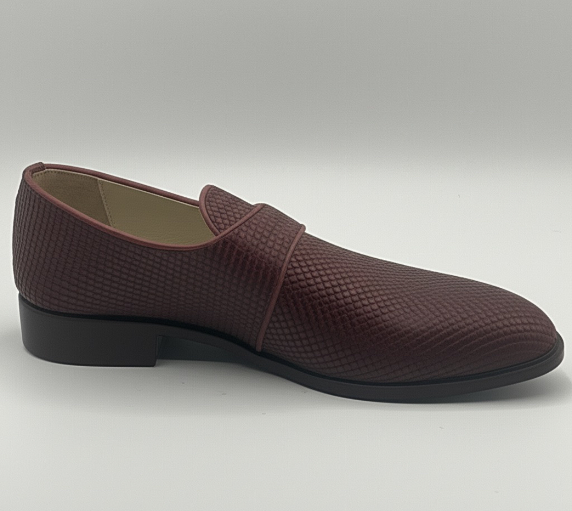 Burgundy weave loafer
